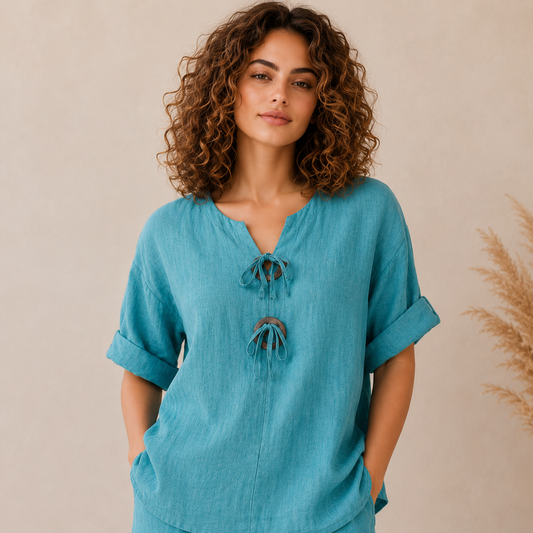 6712 OTTANIO ITALIAN LINEN TOP
