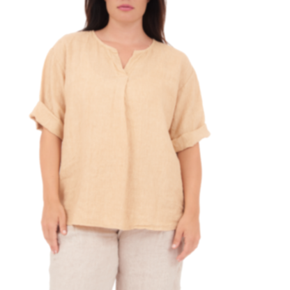 6714 DESERTO LINEN TOP