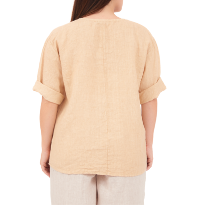 6714 DESERTO LINEN TOP
