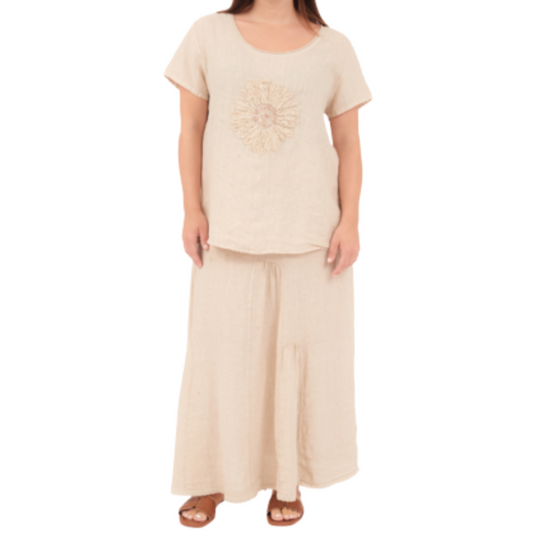 6715 CASHMERE ITALIAN LINEN TOP