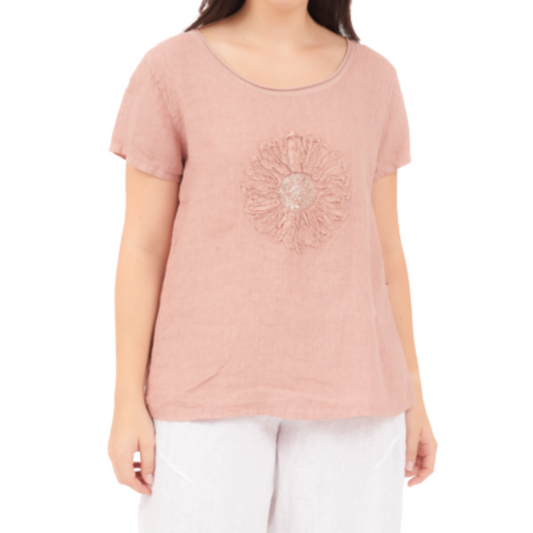 6715 ROSA ITALIAN LINEN TOP