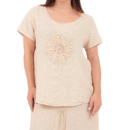 6715 CASHMERE ITALIAN LINEN TOP