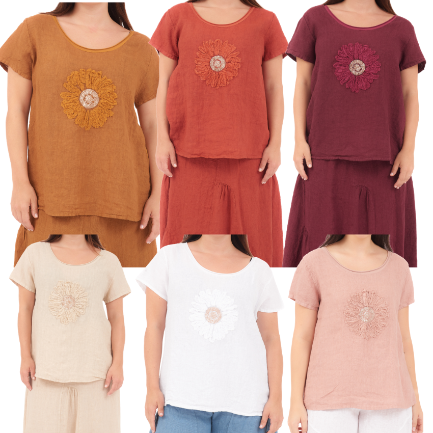 ITALIAN LINEN TOP (S)