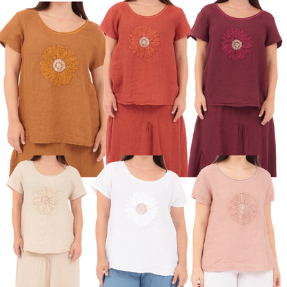 ITALIAN LINEN TOP (S)