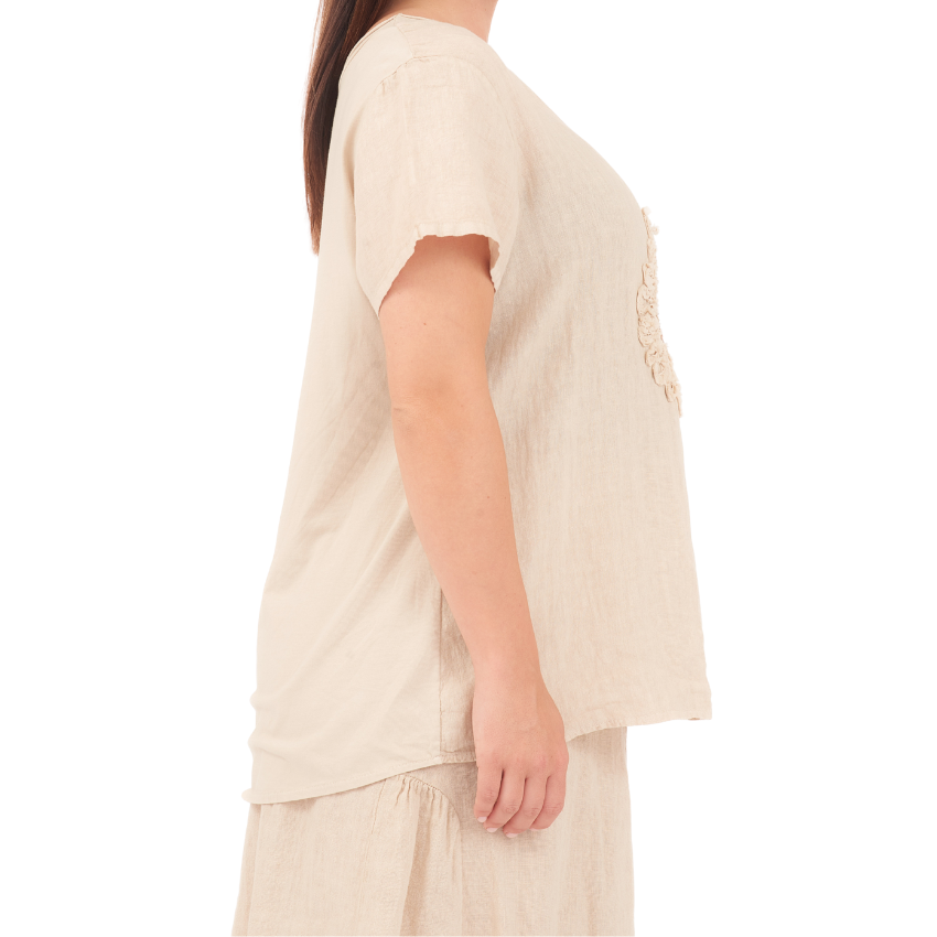 ITALIAN LINEN TOP (S)