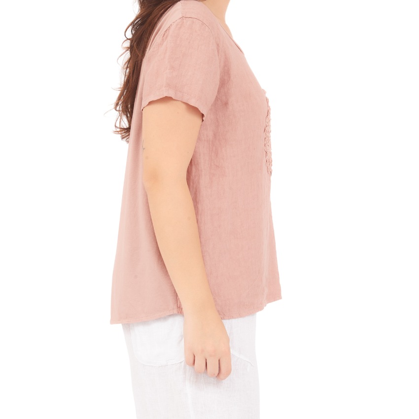 ITALIAN LINEN TOP (S)