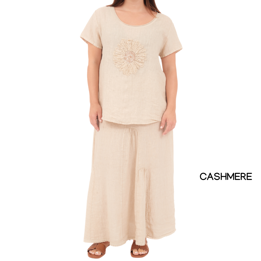 ITALIAN LINEN TOP (S)