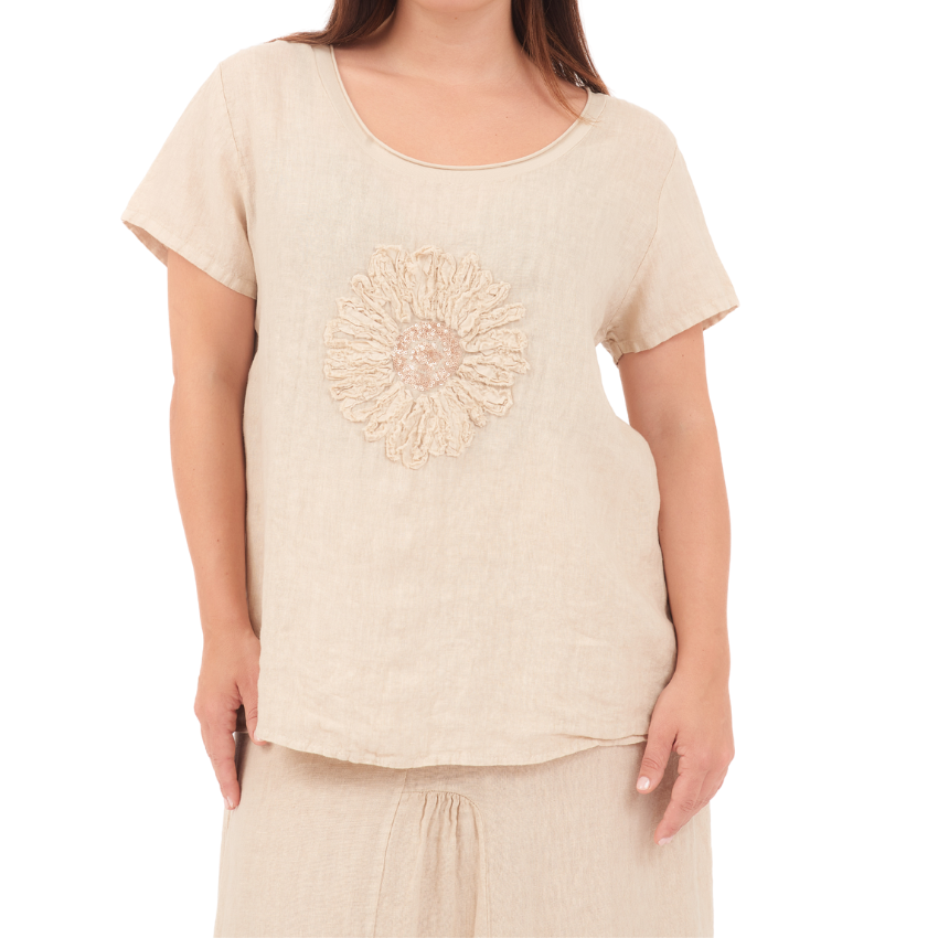 ITALIAN LINEN TOP (S)