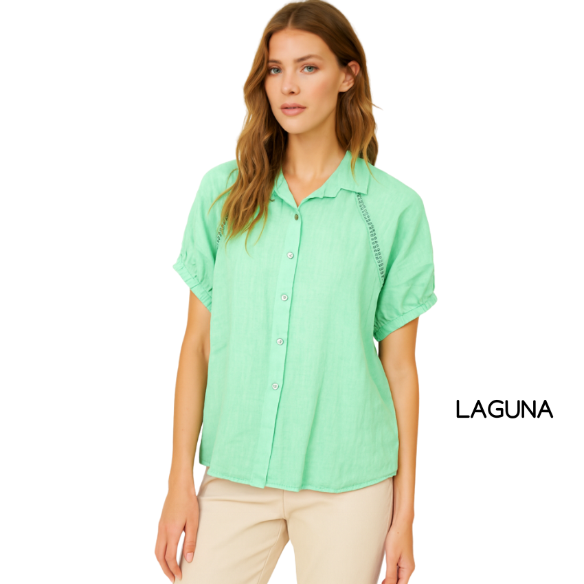 ITALIAN LINEN TOP (S)