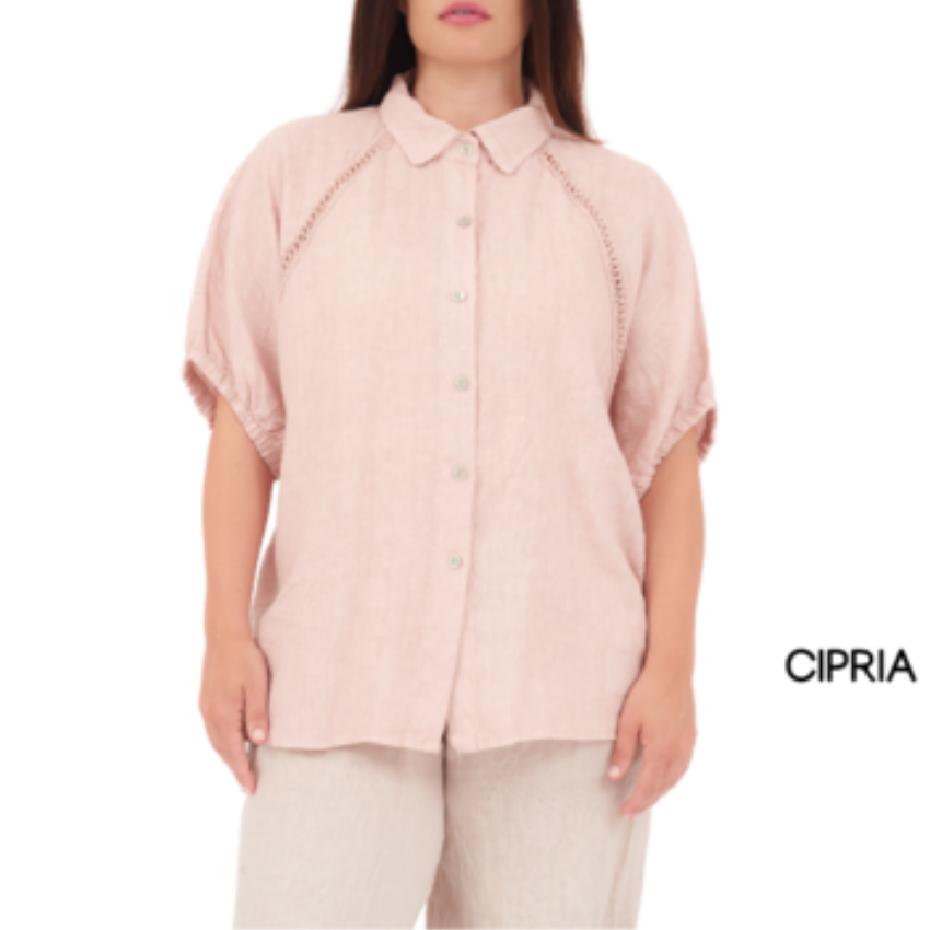 ITALIAN LINEN TOP (S)