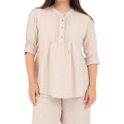 6717 NUDE LINEN TOP