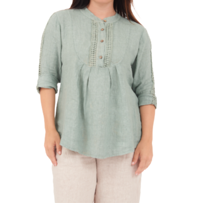 6717 SALVIA LINEN TOP