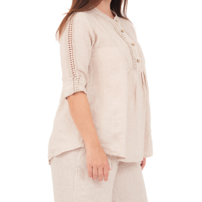 6717 NUDE LINEN TOP