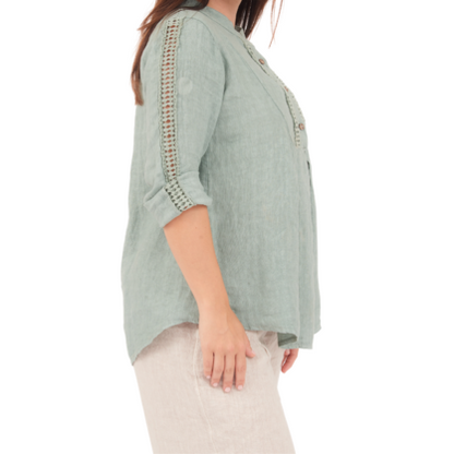 6717 SALVIA LINEN TOP