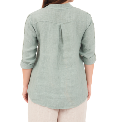 6717 SALVIA LINEN TOP