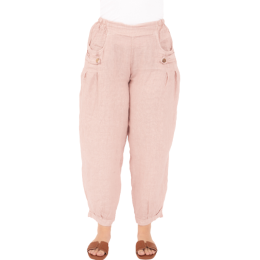 Vera May Italian Linen Cipria Pant 6720