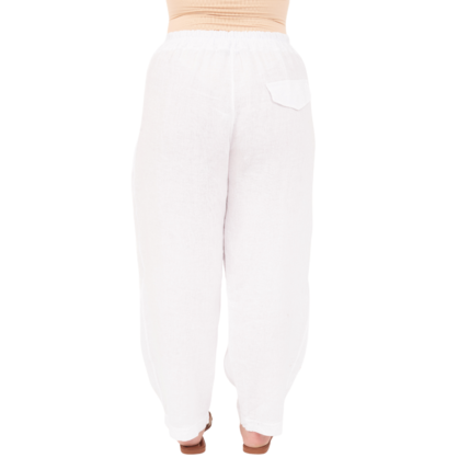 Vera May Italian Linen Bianco Pant 6720