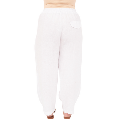 Vera May Italian Linen Bianco Pant 6720