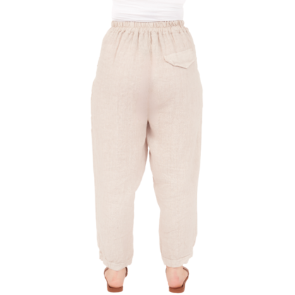 Vera May Italian Linen Ecru Pant 6720