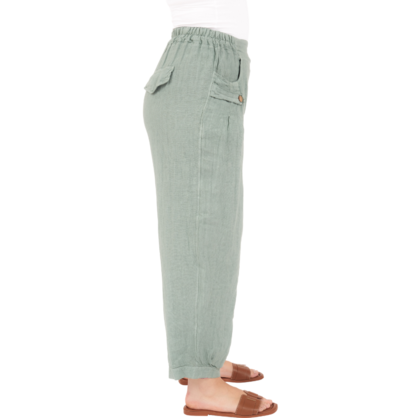 Vera May Italian Linen Salvia Pant 6720