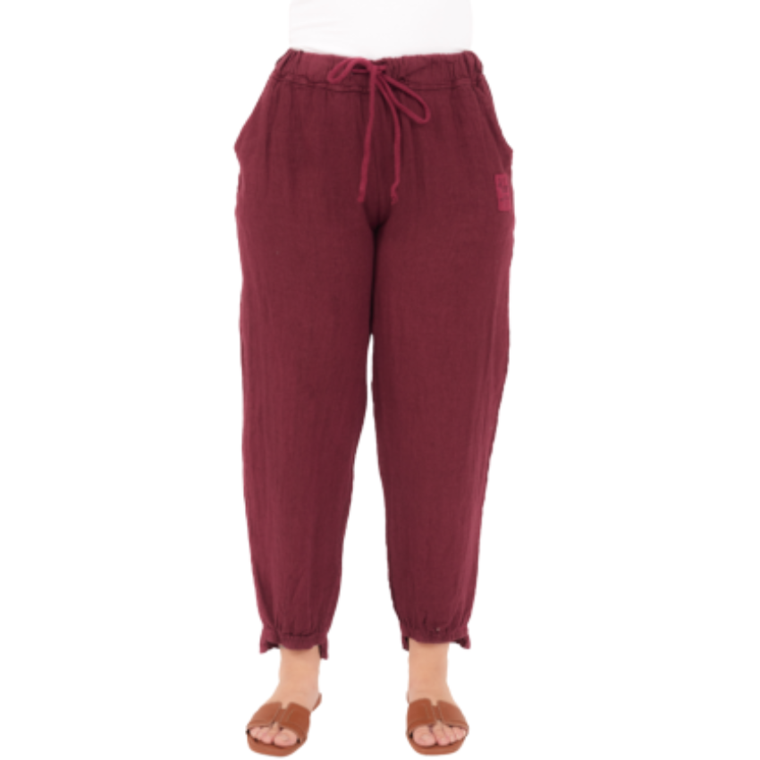 Vera May Italian Linen Amaranto Pant 6721