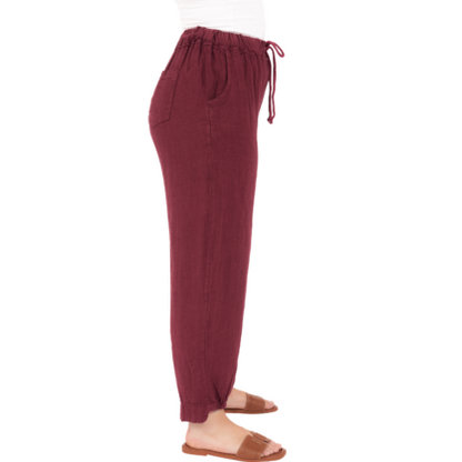 Vera May Italian Linen Amaranto Pant 6721