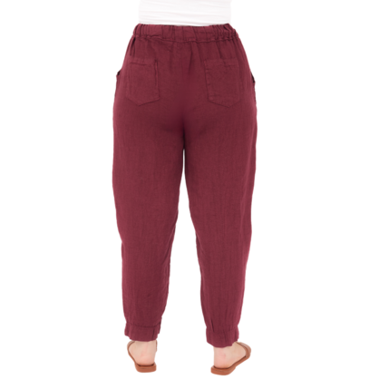Vera May Italian Linen Amaranto Pant 6721