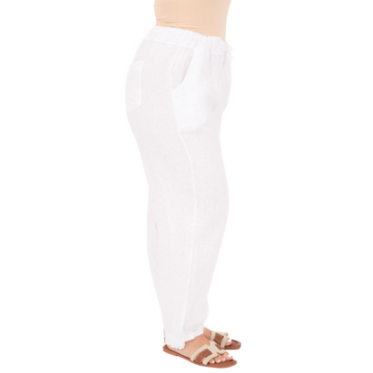 Vera May Italian Linen Bianco Pant 6721
