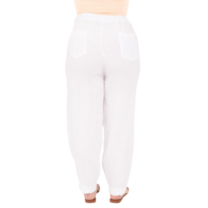 Vera May Italian Linen Bianco Pant 6721