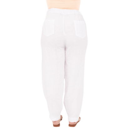 Vera May Italian Linen Bianco Pant 6721