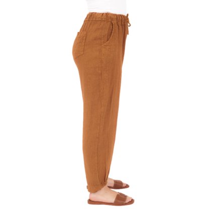 Vera May Italian Linen Gold Pant 6721