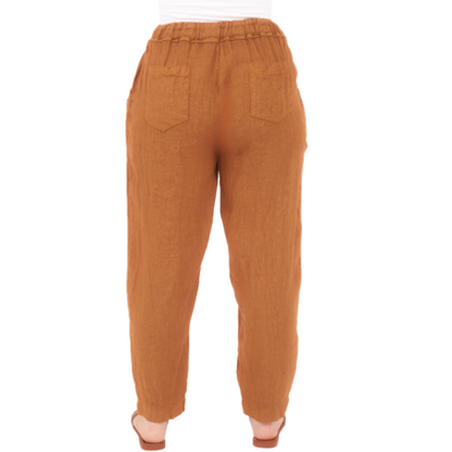 Vera May Italian Linen Gold Pant 6721