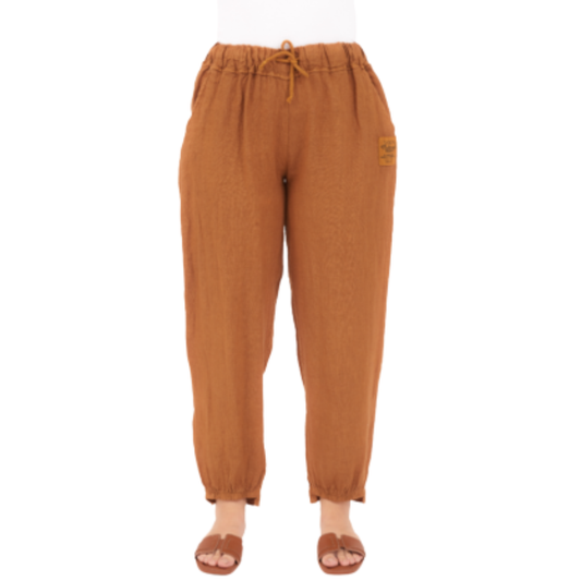 Vera May Italian Linen Gold Pant 6721