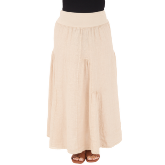 VERA MAY CASHMERE  ITALIAN LINEN SKIRT 6722