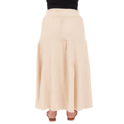 VERA MAY CASHMERE  ITALIAN LINEN SKIRT 6722