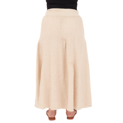 VERA MAY CASHMERE  ITALIAN LINEN SKIRT 6722