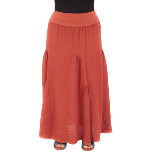 VERA MAY CHILLI ITALIAN LINEN SKIRT 6722