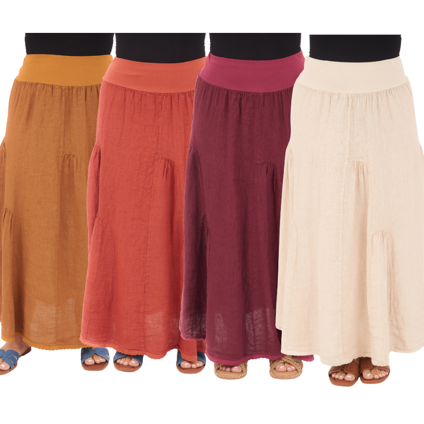 LINEN SKIRT ITALY (S)
