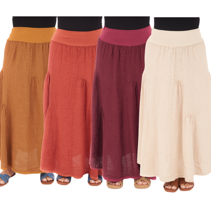 LINEN SKIRT ITALY (S)