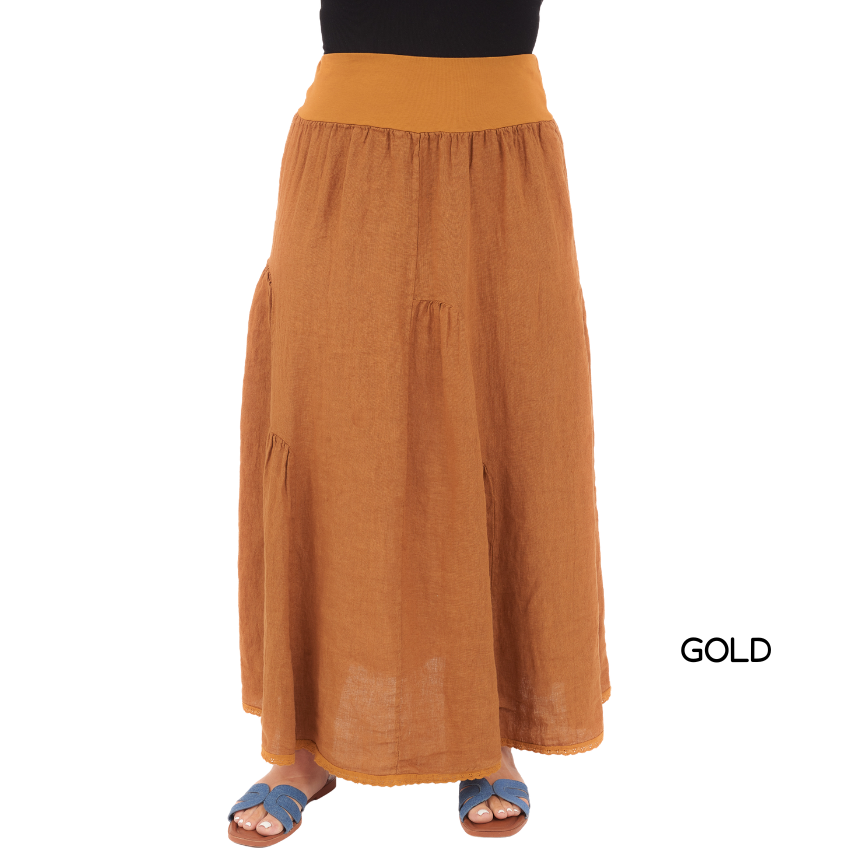 LINEN SKIRT ITALY (S)