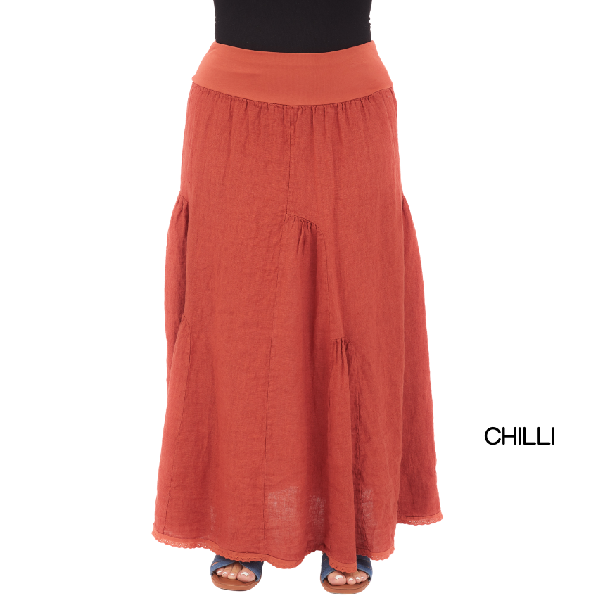 LINEN SKIRT ITALY (S)
