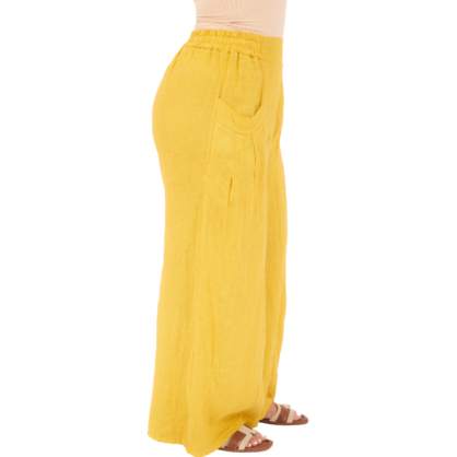 Vera May Italian Linen Senape Pant 6723