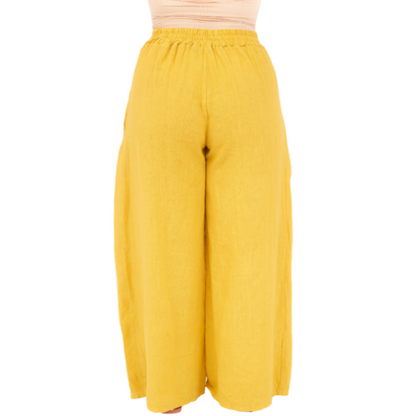 Vera May Italian Linen Senape Pant 6723