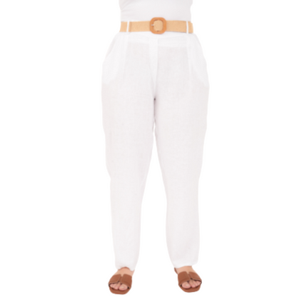 Vera May Italian Linen Bianco Pant 6724