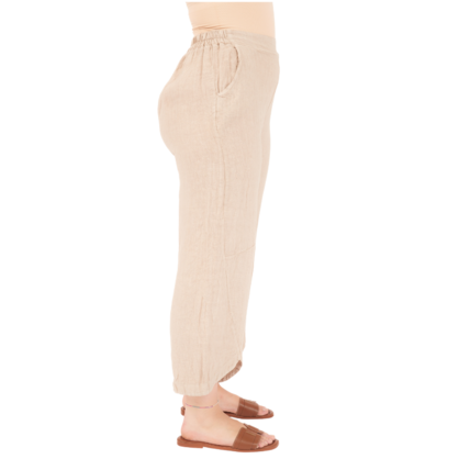 Vera May Italian Linen Ecru Pant 6725