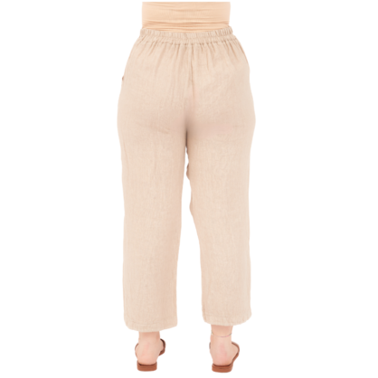 Vera May Italian Linen Ecru Pant 6725