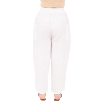 Vera May Italian Linen Bianco Pant 6726
