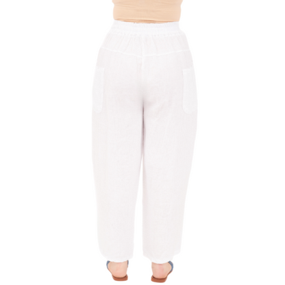 Vera May Italian Linen Bianco Pant 6726
