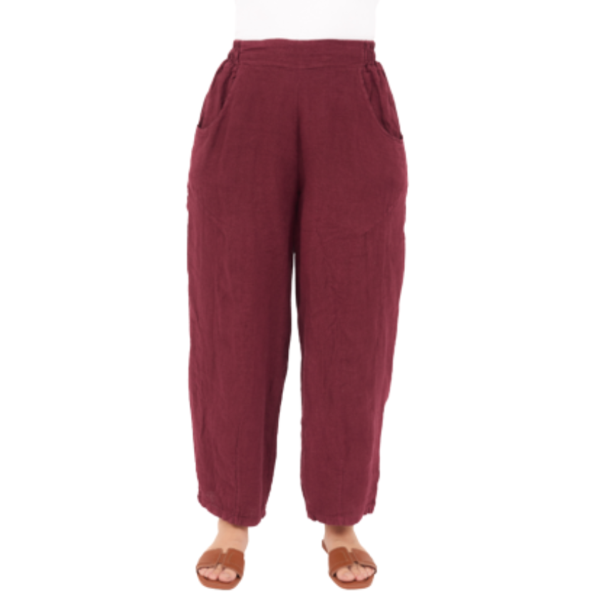 Vera May Italian Linen Amaranto Pant 6726