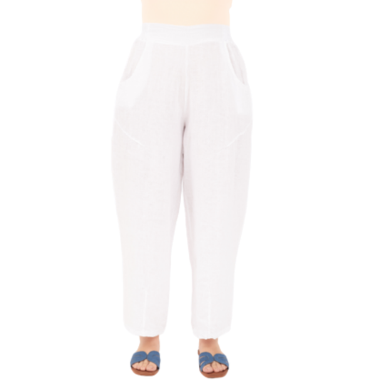 Vera May Italian Linen Bianco Pant 6726